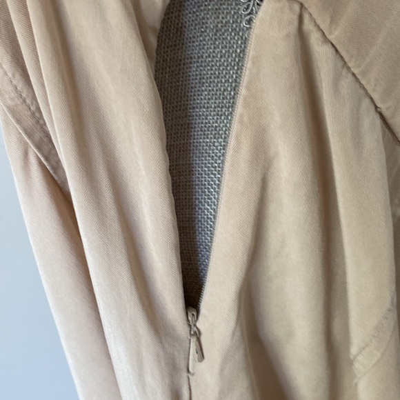 Coldwater Creek Long Flowy Silk-like Maxi Skirt Cream Size 14 P - Picture 7 of 10